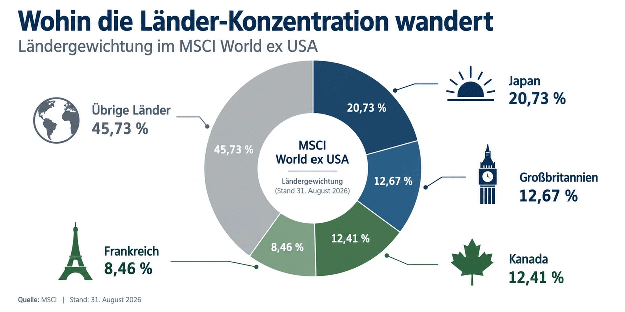MSCI World ex USA Länderkonzentration