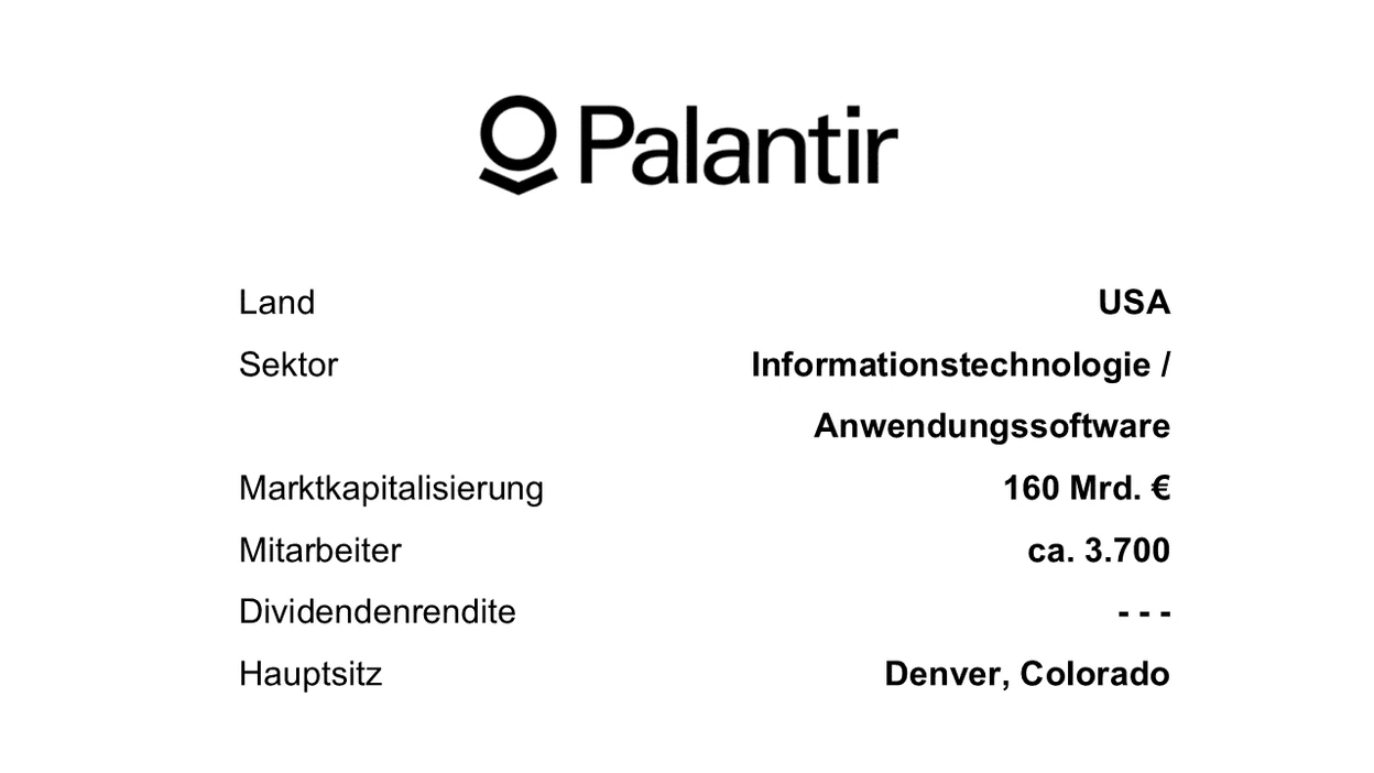Palantir Aktie Unternehmensübersicht