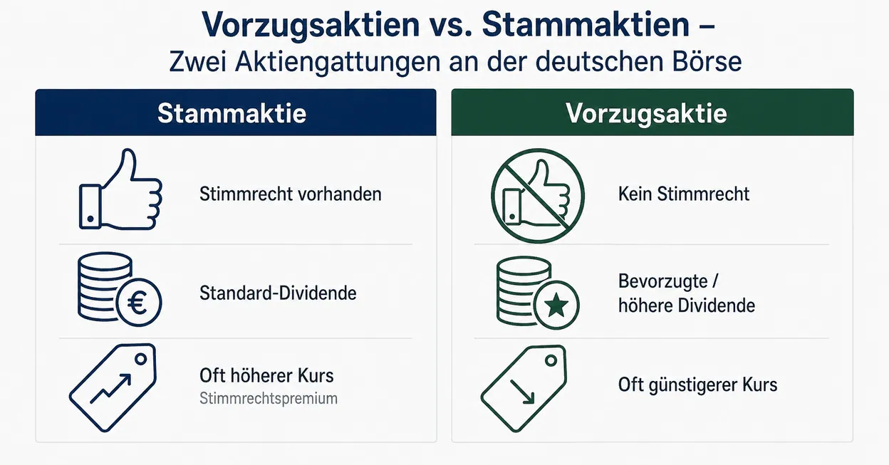 Vorzugsaktien vs. Stammaktien