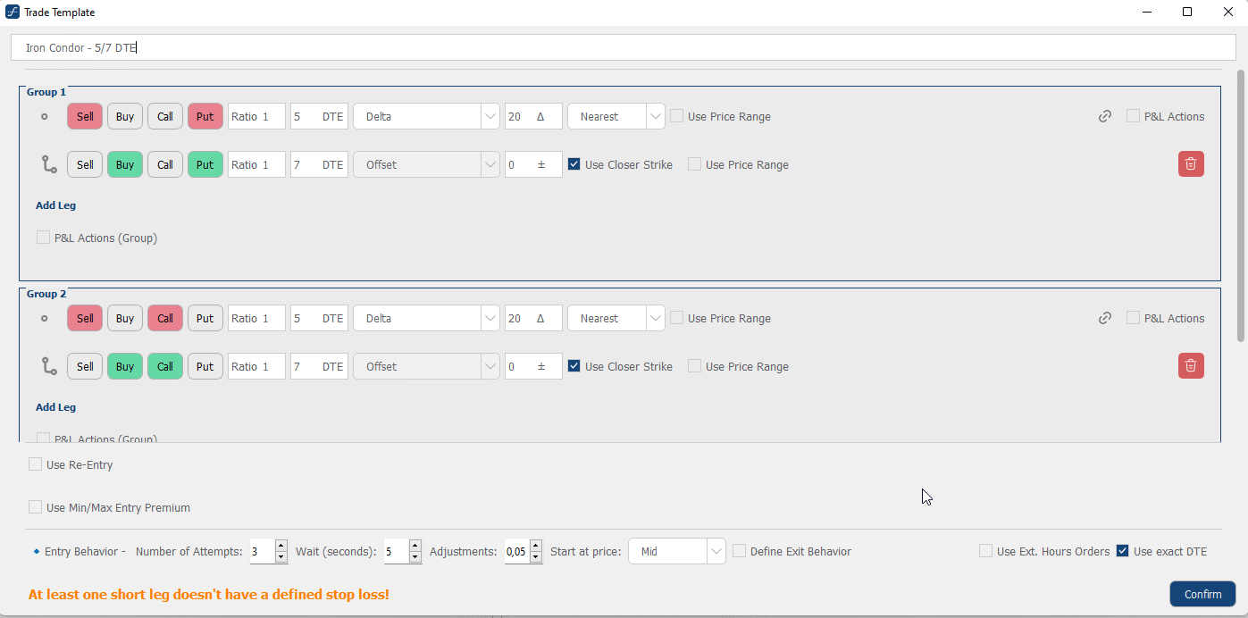 OptionsApp Iron Condor