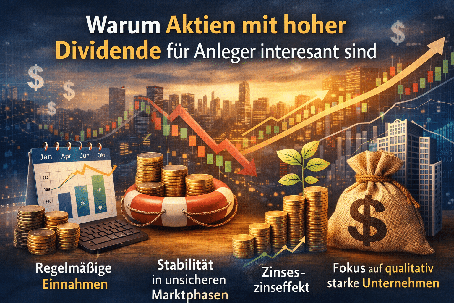 Atttraktivität Aktien mit hoher Dividende