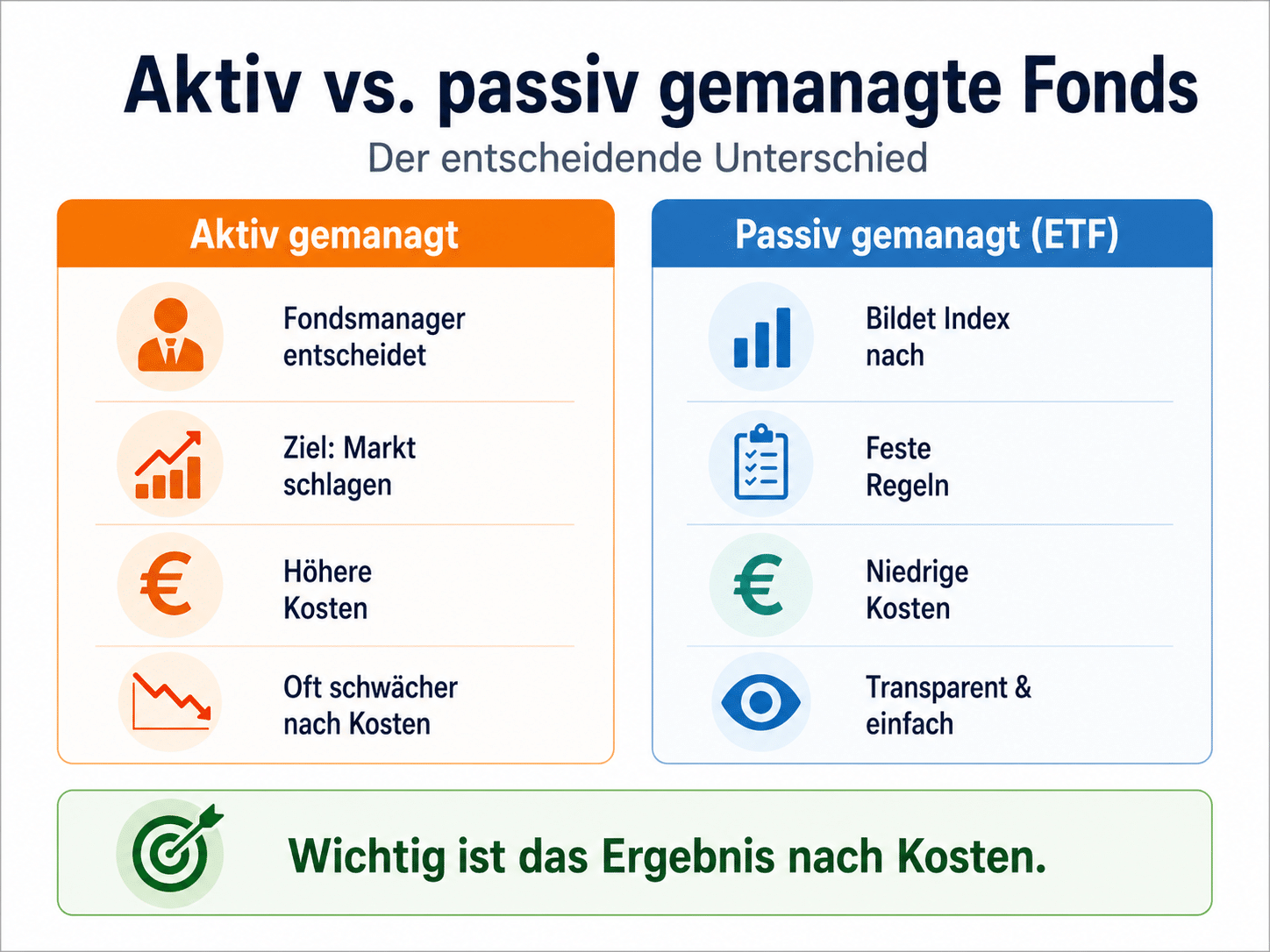 Aktive und passive Fonds