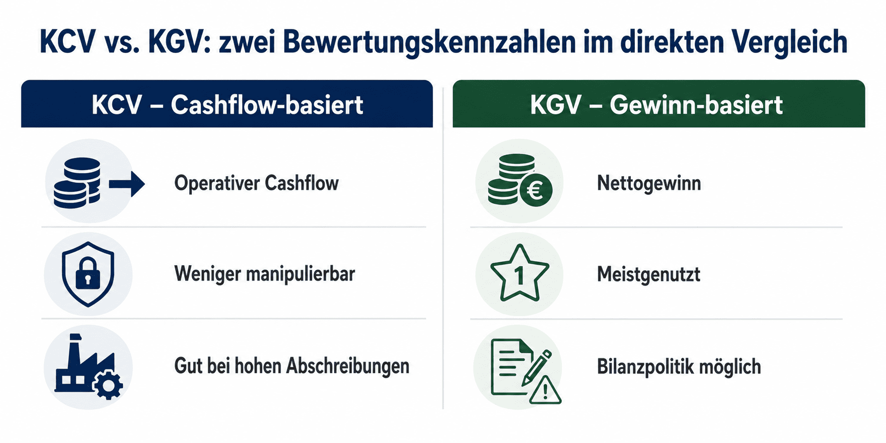 KCV vs. KGV