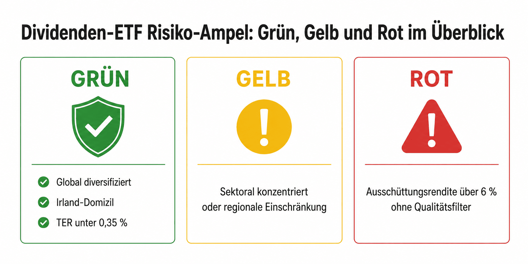 Dividenden ETF Risiko Ampel